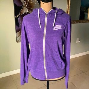 NIKE Purple Zip Up Sweater